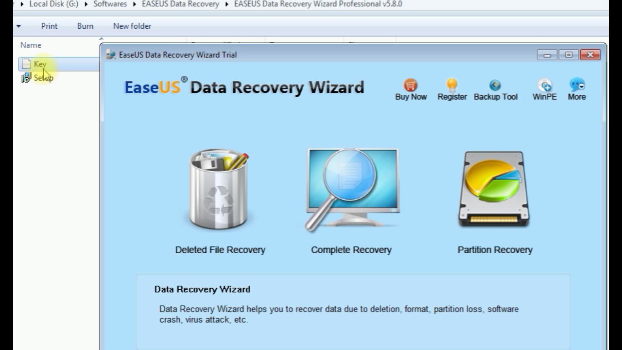 easeus data recovery free key